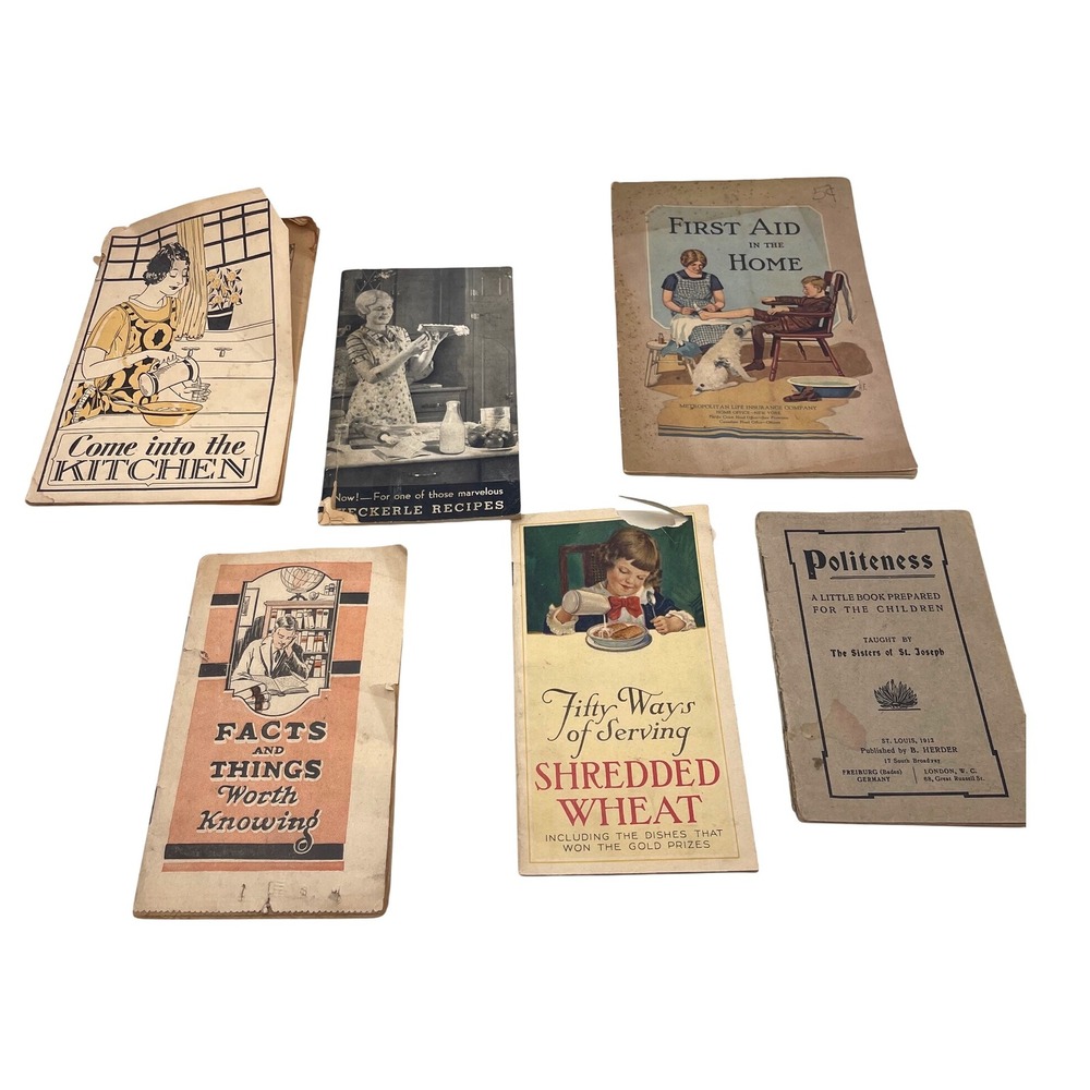 Vintage‎ Ephemera Pamphlets. 1940s and 50's Home and Kitchen. How to, recipes